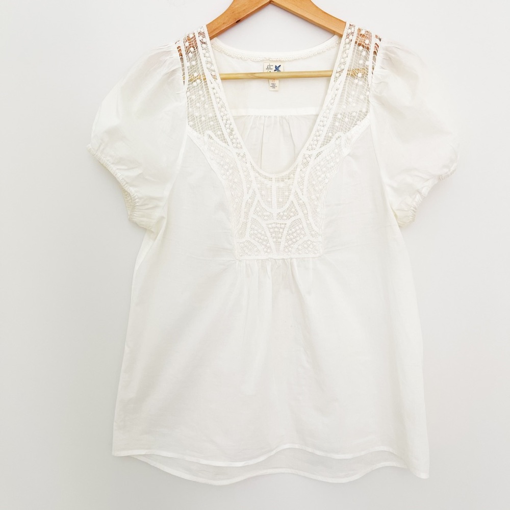 Anthropologie Edme & Esyllte White Cotton Top